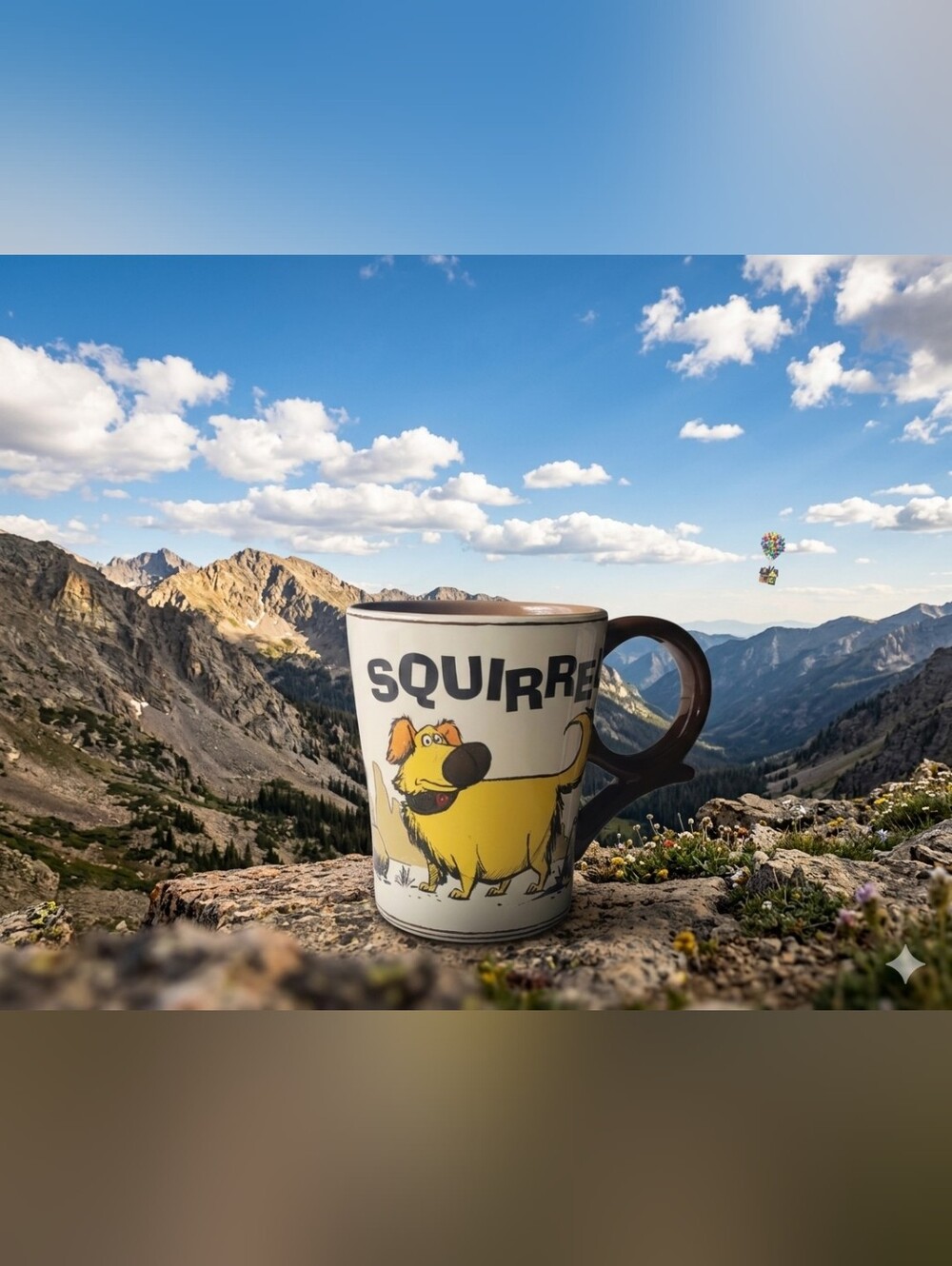 Disney Parks Pixar Up Movie Squirrel Dug & Kevin Ceramic Coffee Mug